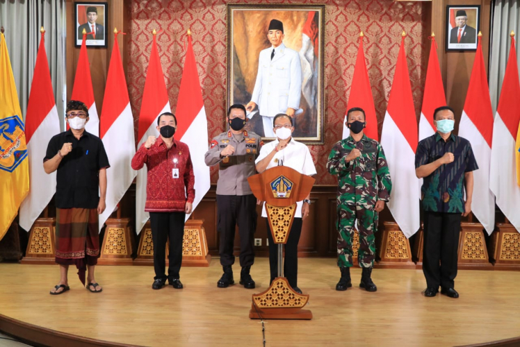 Gubernur Bali Minta Aparat Bertindak Tegas Operasi Penegakan Displin PPKM Darurat
