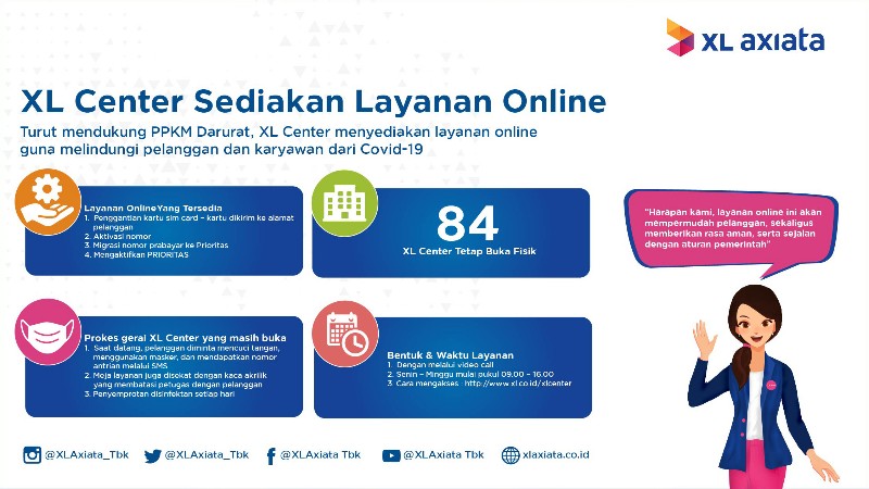 Dukung PPKM Darurat, XL Sediakan Layanan Online XL/AXIS #dariRUMAHsaja