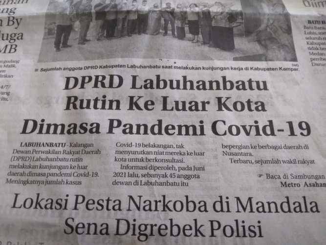 DPRD Labuhanbatu Rutin Konsul Ke Luar Kota Dimasa Pandemi Covid-19