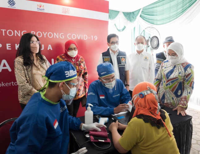 KADIN Indonesia dan HM Sampoerna Gelar Vaksinasi Ribuan Pekerja di Mojokerto