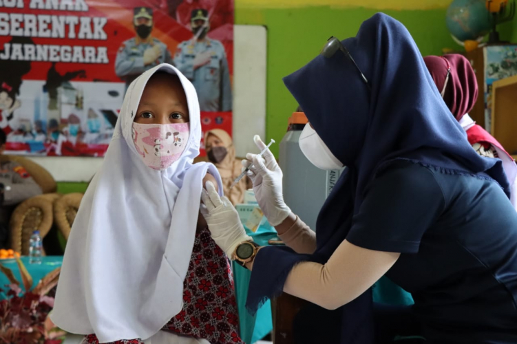 Polres Banjarnegara Mulai Vaksinasi Anak Usia SD
