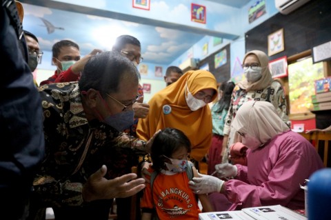 Pemkot Makassar Mulai Vaksin Anak 6-11 Tahun