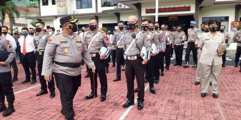 Omicron Masuk Jateng, Kapolres Wonogiri Perintahkan 25 Kapolsek Operasi Yustisi Serentak