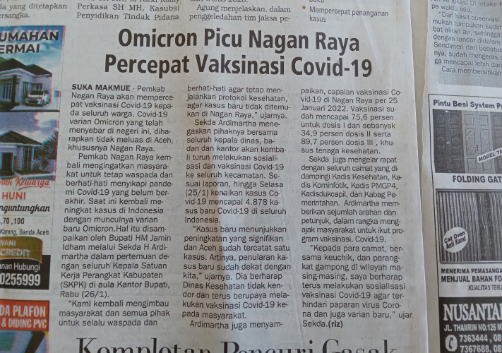 Omicron Picu Nagan Raya Percepat Vaksinasi Covid-19