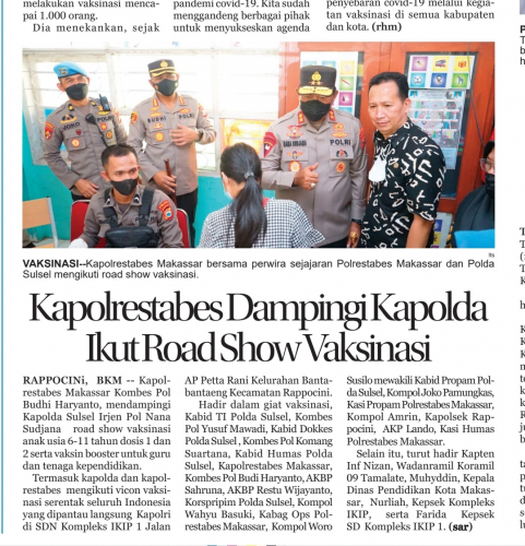 Kapolrestabes Dampingi Kapolda  Ikut Road Show Vaksinas